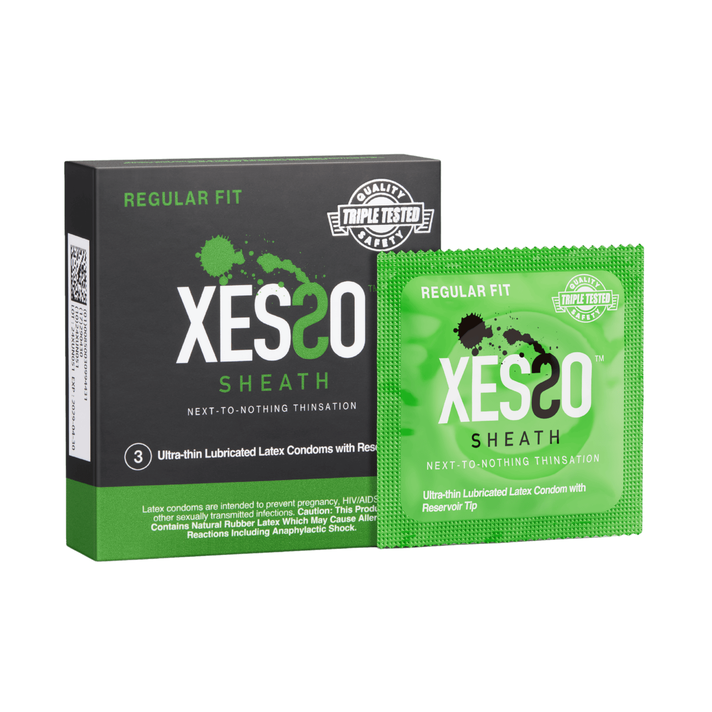 XESSO Lube & More Condoms XESSO Sheath Ultra-thin Lubricated Latex Condoms with Reservoir Tip