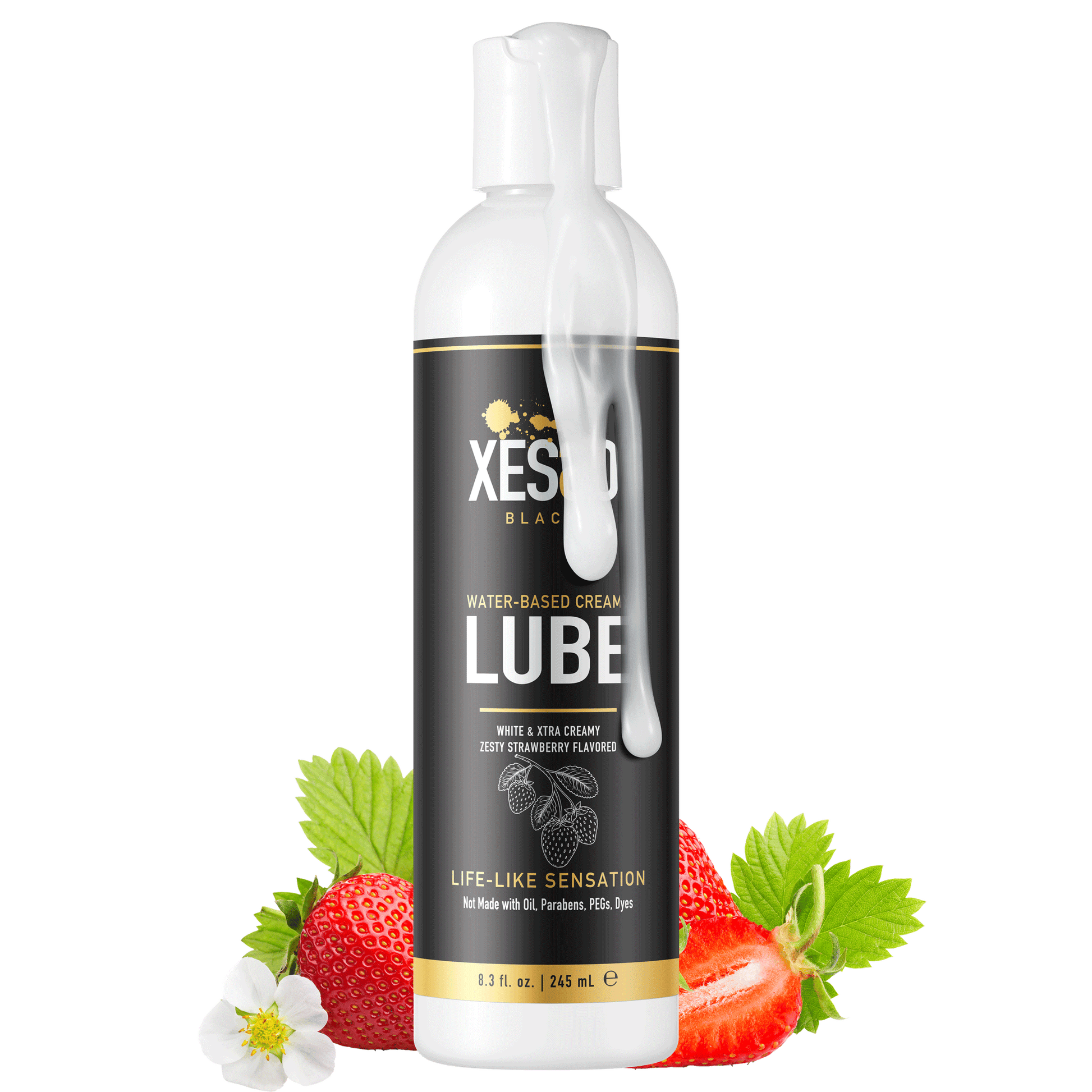 XESSO Lube & More Waterbased Lube XESSO Water Based Creamy Lube, Zesty Strawberry Flavored 8.3 fl oz